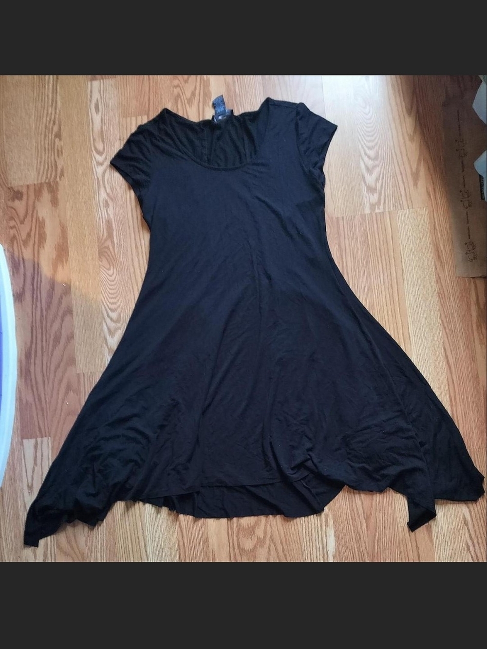 Grace Elements Black Short Sleeve Swing Tunic